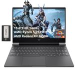 HP Victus 15.6" FHD 144Hz Gaming Laptop, AMD Ryzen 5-7535HS, 32GB RAM, 2TB PCIe SSD, AMD Radeon RX 6550M, Backlit Keyboard, 720p Camera, Wi-Fi 6, Windows 11 Home, Silver, 256GB Docking Station Set