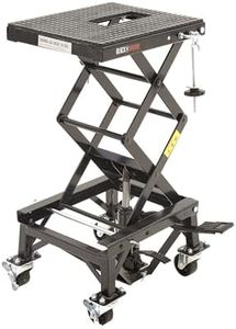 Black Widow Steel Dirt Bike Scissor Lift with Casters - 300 lb. Capacity - Raise and Move - Hydraulic Operation - Safety Bar