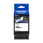 Brother STe-141 Labelling Tape Cassette, 18mm (W) x 3M (L), Stencil Tape, Brother Genuine Supplies Black on White