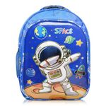 Stylbase Space 3D Bag Kids School Bags for Boys and Girls Printed Cartoon Waterproof Bag | Small Bag for Nursery 1st 2nd Class Ages 4-7 Years Boys and Girls (15 inches 20L)