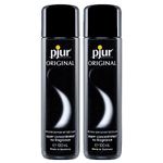 pjur Original - Long-Lasting, Extra-Smooth Silicone-Based Lubricant and Massage Oil for Enhanced Pleasure - Latex Condom Compatible - Zero Odors, Flavors, or Preservatives (2 x 100ml)