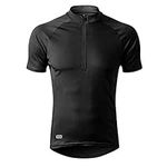 INBIKE Cycling Jersey Men, Short Sleeve Shirt Bike Accessories Running Tops Bike Biking Shirt Black Medium