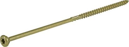 Power Pro 48618 Wood Screws, 10 x 6", Premium Outdoor Deck Screws, Rust Resistant, Epoxy Coated Bronze, 5lb Tub, 177 pcs