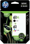 HP 61xl Black High Yield and Tri-Color Standard Yield Ink Combo Pack