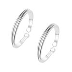 HighSpark 92.5 Sterling Silver Toe Rings for Women | 92.5 Sterling Silver Adjustable Contemporary Style & Stunning Shine | Lovely Gift - One Line