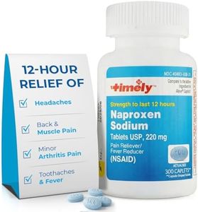 TIME-CAP LABS, INC. Timely Naproxen Sodium 220mg - NSAID Pain Reliever for Headache, Tooth Ache, Minor Arthritis Pain Relief, Backache, Fever - Lasts 12 Hours - 300 Count