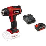 Einhell Power X-Change 18V Cordless Hot Air Gun with Battery and Charger - Battery Powered Heat Gun with Accessories for Paint Stripping, Vinyl, Crafts, Resin - TE-HA 18 Li Battery Heat Gun Cordless