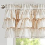 jinchan Ruffled Valance Curtain Kit