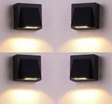 Groeien (Pack of 4 5 Watt Exterior Wall Mounted Step Up Down Light Fixture Lamp (4)