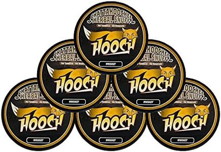 (6) Six Chattahoochee Hooch Herbal Snuff Cans 1.2oz/34g - Whiskey - Rough Cut - No Tobacco, No Nicotine