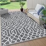 HEBE Extra Large Outdoor Rug for Patio 6'x9' Outdoor Carpet Waterproof Reversible Patio Rug Outside Door Mat Camping RV Tent Carpet Geometric Area Rug for RV,Patio,Deck,Beach,Balcony,Camper,Porch