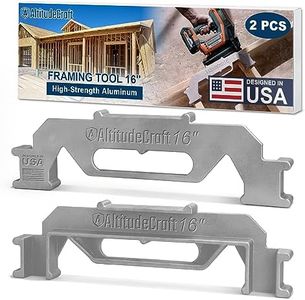 AltitudeCraft Framing Tools - 16'' Framing Stud Layout Tool, Stud Framing Jig for 16 Inch On-Center Precision Wall Stud Framing Measurement (2-Piece Set)