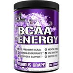 Evlution Nutrition BCAA Energy - Essential BCAA Amino Acids, Vitamin C, Natural Energizers for Performance, B Vitamins, Pre Workout, 30 Servings (Furious Grape)