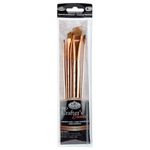 Royal & Langnickel Crafter's Choice Pro Synthetic Sable Angular Craft Brush Set, 4pc