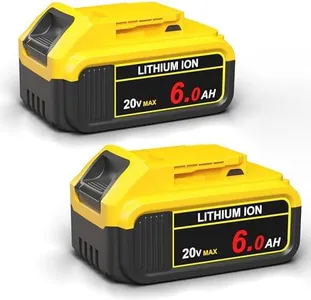 COKYISS ⚡️6.0Ah Replacement for Dewalt 20V Max Battery, Compatible with Dewalt 20V MAX Lithium-Ion Battery, DCB200, DCB201, DCB205, DCB204, and DCB207 Series Power Tools, 2-Pack Rechargeable