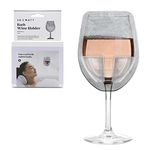 30 Watt Sipski - Silicone Wine Glass Holder for The Bath & Shower (Marble Grey)