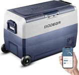 BODEGACOOLER 12 Volt Portable Refrigerator Freezer,Car Fridge Single Zone APP Control,53 Quart（50L）-4℉-68℉ RV Electric Compressor Cooler,12/24V DC and 100-240V AC for Outdoor,Camping,Travel,Vehicles