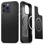 Spigen Mag Armor MagFit Case for iPhone 14 Pro, Compatible with MagSafe Accessories - Matte Black