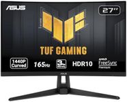 ASUS TUF Gaming 27" 1440P HDR Curved Monitor (VG27WQ1B) - QHD (2560 x 1440), 165Hz (Supports 144Hz), 1ms, Extreme Low Motion Blur, Speaker, FreeSync Premium, VESA Mountable, DisplayPort, HDMI, Black