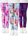 Adorel Girls Leggings Full Length Ankle Trousers Pack of 3 Galaxy 6-7 Years (Manufacturer Size: 70)