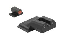 MEPROLIGHT MEPRO Hyper-Bright Fixed tritium Day and Night Sights Compatible with S&W M&P Shield, 3-Dot Set, Green tritium, Orange Colored Front Ring, U-Shaped Notch Rear