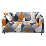 HEYOMART Sofa Cover High Stretch Elastic Fabric 1 2 3 4 Seater Sofa Slipcover Chair Loveseat Couch Cover Polyester Spandex Furniture Protector Cover with 1 Pillowcase (4 Seater, Checkerboard)