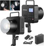 NEEWER Q4 400Ws 2.4G TTL Studio Flash (New Look),1/8000 HSS 2800mAh Battery Powered Outdoor Strobe Light Photography Monolight 30W Modeling Lamp/400 Full Power Flash/0.01-1.2s Recycling/Bowens Mount