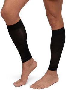 DANISH ENDURANCE Manchons Compression Mollets 21-26 mmhg, Performance & Récupération Sport, Homme Femme, Noir Charbon, L