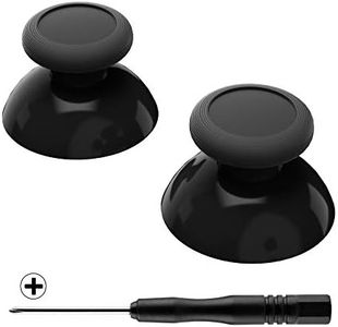 eXtremeRate Black Replacement 3D Joystick Thumbsticks, Analog Thumb Sticks with Phillips Screwdriver for Nintendo Switch Pro Controller