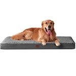 EHEYCIGA Orthopedic Extra Large Dog Bed Mattress XL with Removable Washable Cover for Crate, Grey, 112x81x9cm