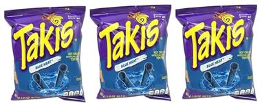 Takis Blue Heat Limited Edition 3.25oz - (Pack of 3) - US Import - American Corn Chips - Party Snack