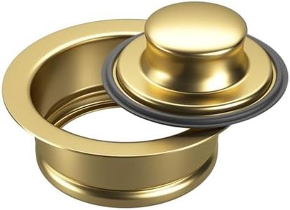 Kitchen Sink Garbage Disposal Flange and Sink Stopper,fit Stainless Steel 3-1/2 inch Standard Sink Drain Opening Kitchen Sink Replacement Accessories (Gold Bright)