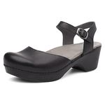 Dansko Women's Sam Ankle-Strap Clog,Black,39 EU/8.5-9 M US