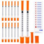 1ml Precision Dispensing Tool with Cap and Alcohol Pad, 0.25/31G (8mm Long) for Laboratory Use, Individually Sealed Packaging, 14 Pieces