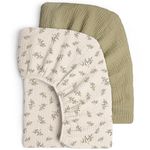 Lulumoon Crib Sheet Muslin for Baby: Soft Cotton Crib Sheets Fitted for Toddler Girl and Boy - Breathable Crib Mattress Sheet 28"X 52"