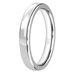 TJC Silver Rings for Women | Wedding Band Ring - 4mm Width | Available Sizes Q | Silver Band Ring with Platinum Plating | Ladies Silver Rings, Promise Rings for Women