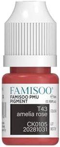 FAMISOO PMU Pigment for Lip 0.169fl.oz/5ml Professional Tattoo Ink for Long-Lasting Lips Color Microblading Ink Permanent Makeup Beauty Tattoo Supplies(T43 Amelia Rose)