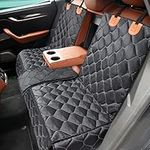 MIXJOY Bench Back Seat Cover Protector Armrest, Waterproof for Dogs Kids with 1 Pet Seat Belt, Washable & Nonslip for Cars, Trucks & SUV