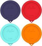 Sophico 2 Cup Round Silicone Storage Cover Lids Replacement for Anchor Hocking and Pyrex 7200-PC Glass Bowls (Container not Included) | Mix | 4 Pack