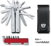 Victorinox Swiss Tool X Plus Swiss Army Knife, Large, Multi Tool, 37 Functions, Locking Blade, Case, Silver