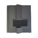 Beddoes Products Roof Tile Vent for Redland Delta Tiles with Flexi Pipe Adaptor (Grey - Smooth)