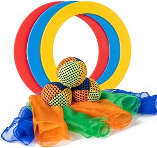 oazoxcx Juggling Starter Set of 3 Juggling Balls 3 Scarves 3 Rings Perfect for Developing Motor and Juggling Skills
