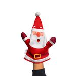 Indigifts Christmas Gift Box for Fun Santa Printed Red Hand Puppet, Hand Puppets for Kids, Hand Puppets for Adults, Hand Puppet Toys for Kids, Hand Puppets for Kids Story Telling, Hand Puppet Toys