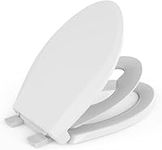 CCBELLO Help Grow AI800 Toilet Seat with Built in Potty Seat, Quick-Release Hinges, Quiet Close, Elongated, Aviation Material, White(18.5”)