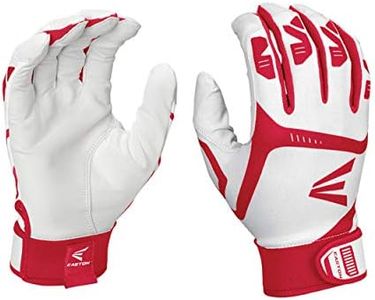 Easton Walk-Off Batting Gloves | Pair | Baseball Softball | Adult | Small | Maroon | 2020 | Smooth Leather Palm | Lycra for Flexibility & Premium Silicone for Structure & Look | Neoprene Closure