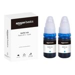 AmazonBasics GI 790 Dual Pack Refill Ink for Canon PIXMA G1000, G1010, G1100, G2000, G2002, G2010, G2012, G2100, G3000, G3010, G3012, G3100, G4000, G4010 Cyan - 70ml