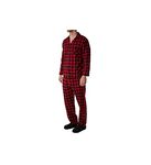 Hanes Big and Tall Flannel Plaid Pajama (6X Plus, Red)