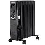 Belaco Oil Filled Radiators 11 Fins Portable Electric Heater Adjustable Thermostat Control 3 Heat Settings Portable Heater Overheat Protection 2500W Energy Efficient Heavy-Duty Castor