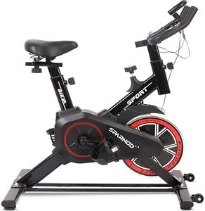 SPARNOD FITNESS SSB-08 Spin Bike Exercise Cycle for Home Gym with 8kg Flywheel, LED Display, Pulse Sensor, Adjustable Resistance, Silent Belt Drive, 4-way Adjustable Cushioned Seat and 2-way Handlebar (SSB-08 (8kg Flywheel))