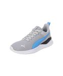 Puma Unisex-Kid Anzarun Lite Jr Ash Gray-Regal Blue-White Sneaker - 4 UK (37200431)